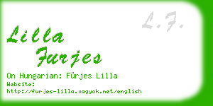 lilla furjes business card